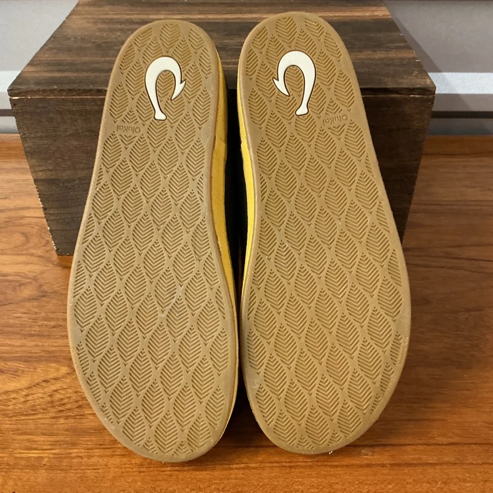 Olukai Men Hamani Hulu Shearling Wool Lined Comfort Mule Slipper Size 12